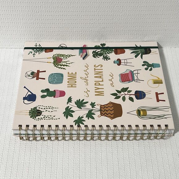 HOME is Where My PLANTS Are Hardcover Spiral Notebook Journal Pink Gold Lined - Picture 16 of 17